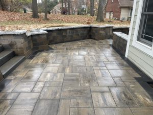 Updated patio with staircase.