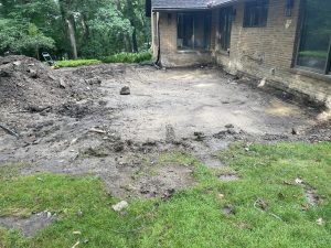 Picture of homeowner's backyard before their backyard renovation. 